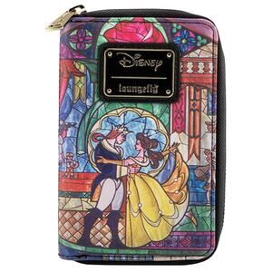 NWT Loungefly Disney Beauty and the Beast Castle Stained Glass Zip Wallet 2021
